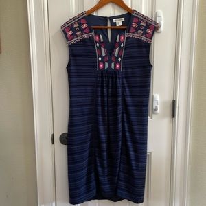 🩷ARTISAN NY navy embroidered dress.  S
